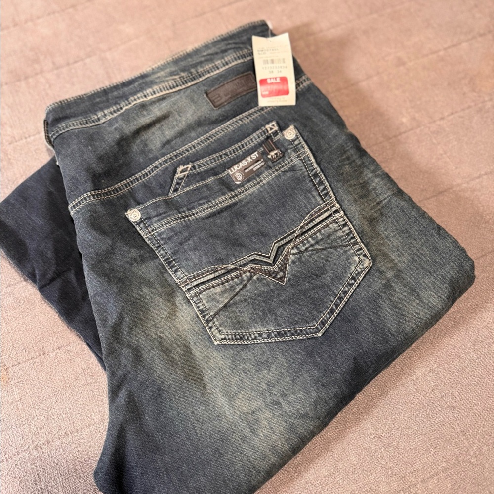 Men's Buckle Jeans